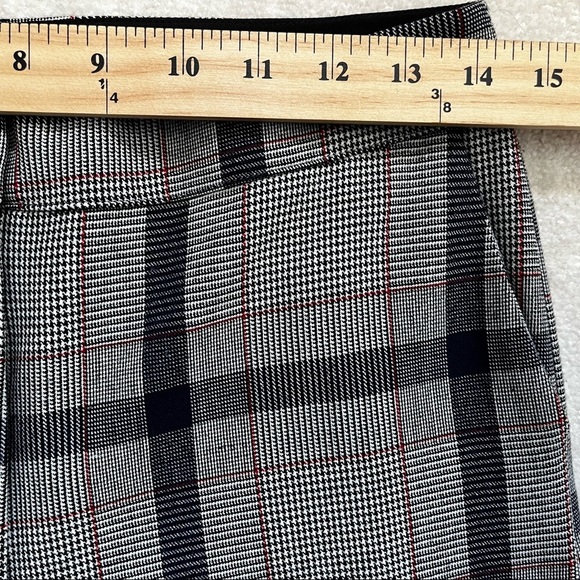 STELLA NOVA WOMENS NAVY PLAID WIDE LEG PANTS SIZE 36 or SMALL CONTEMPORARY - Picture 8 of 11